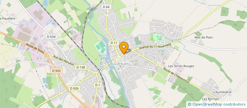 localisation de l'entreprise MONSIEUR MICHEL DESROCHES à BUZANCAIS