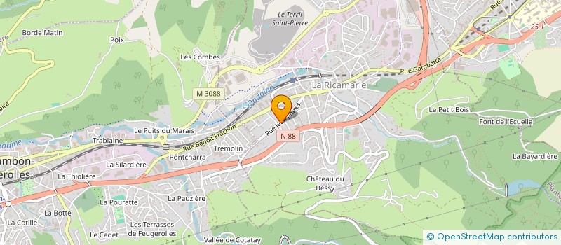 localisation de l'entreprise MONSIEUR MICHEL DEVUN  LA RICAMARIE