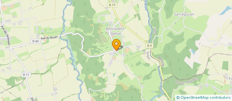 localisation de l'entreprise MONSIEUR MICHEL DUBOSC  FONTRAILLES