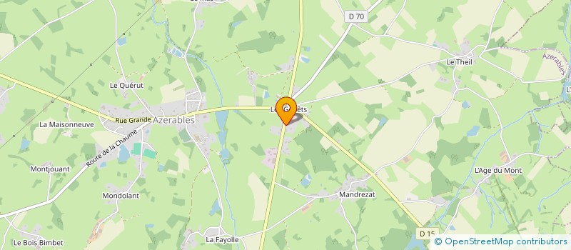 localisation de l'entreprise MONSIEUR MICHEL DUBRANLE  AZERABLES