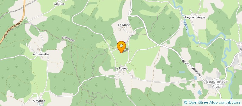 localisation de l'entreprise MONSIEUR MICHEL DUMONT  CRAPONNE-SUR-ARZON