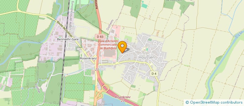 localisation de l'entreprise MONSIEUR MICHEL ECKERLEN  HOUSSEN