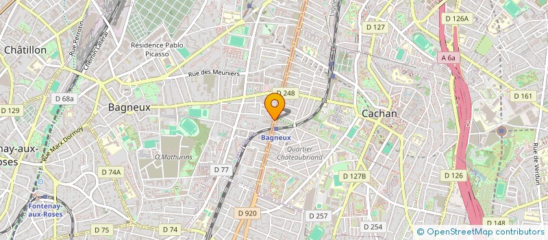 localisation de l'entreprise MONSIEUR MICHEL EMERY  BAGNEUX
