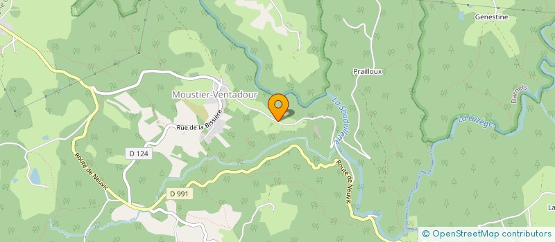 localisation de l'entreprise MONSIEUR MICHEL ESTRADE  MOUSTIER-VENTADOUR