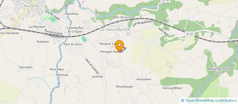 localisation de l'entreprise MONSIEUR MICHEL EVEN  LE VIEUX-MARCHE