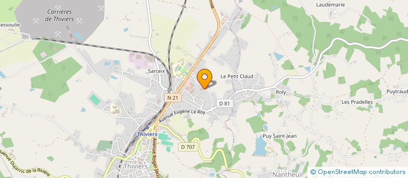 localisation de l'entreprise MONSIEUR MICHEL FARGEOT  THIVIERS