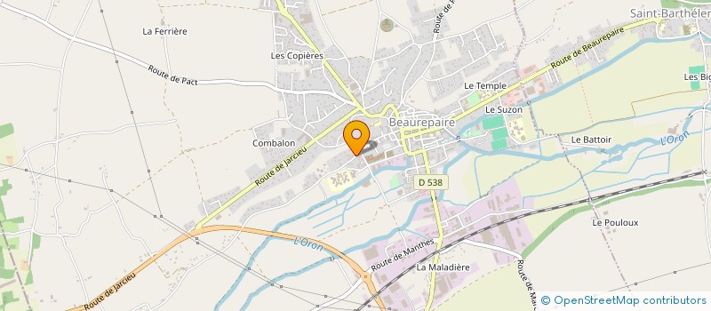 localisation de l'entreprise MONSIEUR MICHEL FAYANT à BEAUREPAIRE