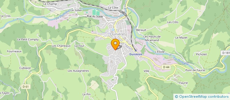 localisation de l'entreprise MONSIEUR MICHEL FAYARD  DUNIERES