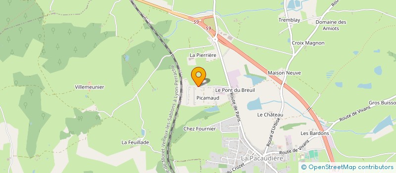 localisation de l'entreprise MONSIEUR MICHEL FINAUD  LA PACAUDIERE