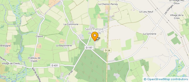 localisation de l'entreprise MONSIEUR MICHEL FLAUX  SAINT-PATRICE-DE-CLAIDS