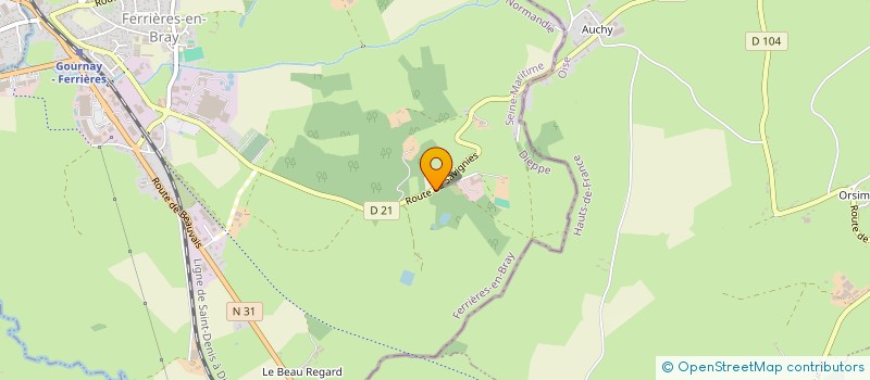 localisation de l'entreprise MONSIEUR MICHEL FOUQUE  FERRIERES-EN-BRAY