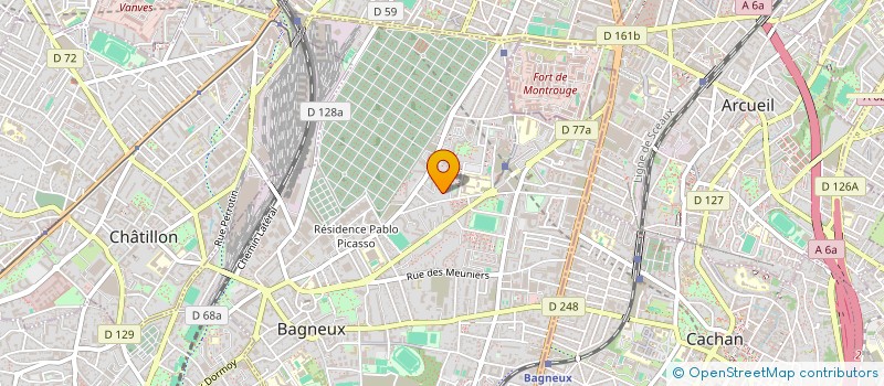 localisation de l'entreprise MONSIEUR MICHEL GAUDELETTE à BAGNEUX