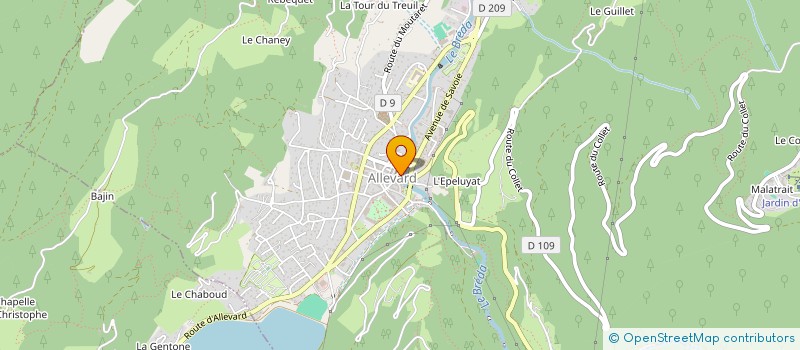 localisation de l'entreprise MONSIEUR MICHEL GAUTHIER LURTY  ALLEVARD