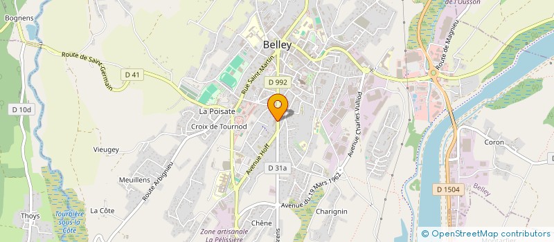 localisation de l'entreprise MONSIEUR MICHEL GAVIN à BELLEY