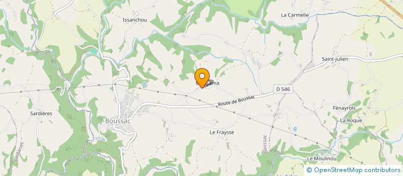 localisation de l'entreprise MONSIEUR MICHEL GAYRARD  BOUSSAC