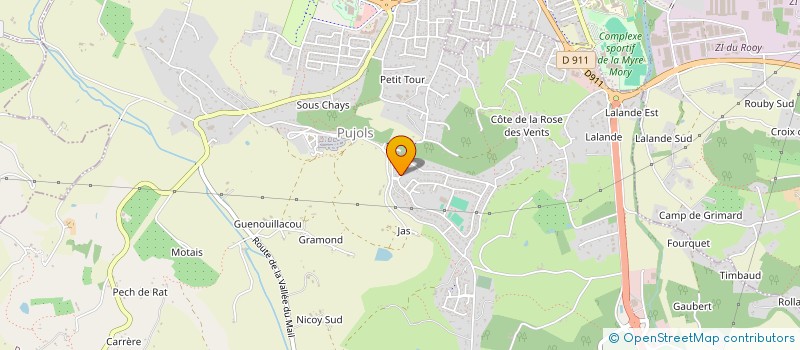 localisation de l'entreprise MONSIEUR MICHEL GAYRAUD  PUJOLS