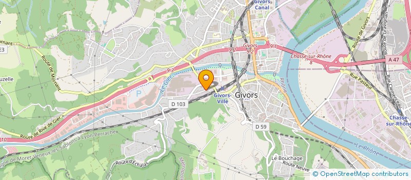 localisation de l'entreprise MONSIEUR MICHEL GIRARDIN à GIVORS