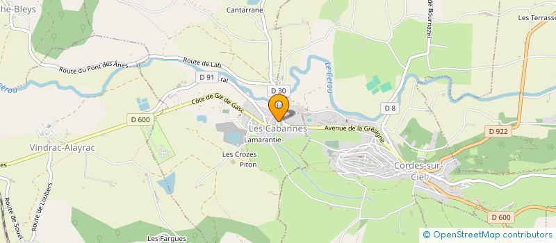 localisation de l'entreprise MONSIEUR MICHEL GIROT  MILHARS