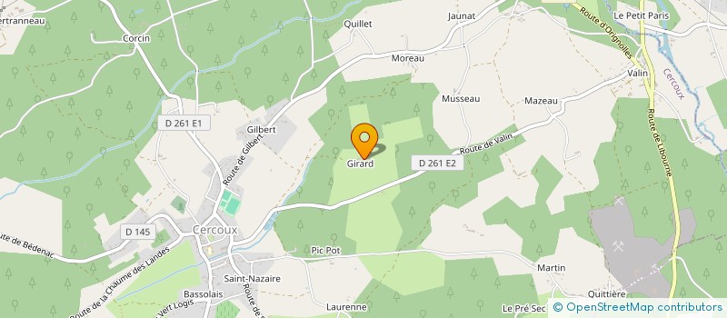 localisation de l'entreprise MONSIEUR MICHEL GLEMET à CERCOUX