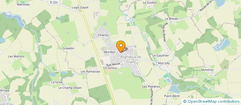 localisation de l'entreprise MONSIEUR MICHEL GOBET  RIGNIEUX-LE-FRANC