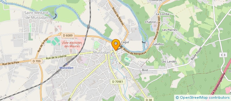 localisation de l'entreprise MONSIEUR MICHEL GONCALVES  MUSSIDAN