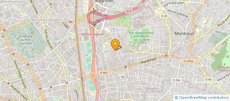 localisation de l'entreprise MONSIEUR MICHEL GOUERY à BAGNOLET