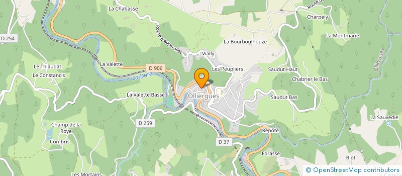 localisation de l'entreprise MONSIEUR MICHEL GRANDJEAN  LE BRUGERON