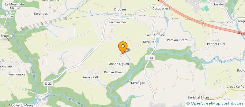 localisation de l'entreprise MONSIEUR MICHEL GUENGARD  MELGVEN