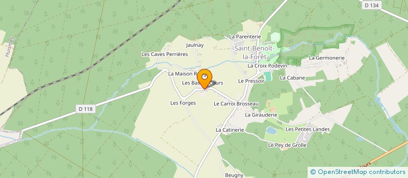 localisation de l'entreprise MONSIEUR MICHEL GUERIN  SAINT-BENOIT-LA-FORET