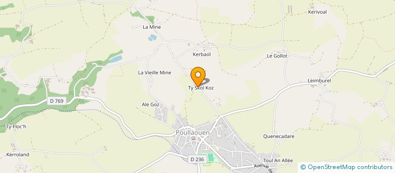 localisation de l'entreprise MONSIEUR MICHEL GUILLERM  POULLAOUEN