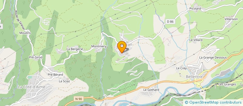 localisation de l'entreprise MONSIEUR MICHEL GUILLERMIN  AIME-LA-PLAGNE