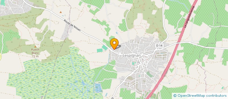 localisation de l'entreprise MONSIEUR MICHEL GUILLOT  LESPIGNAN