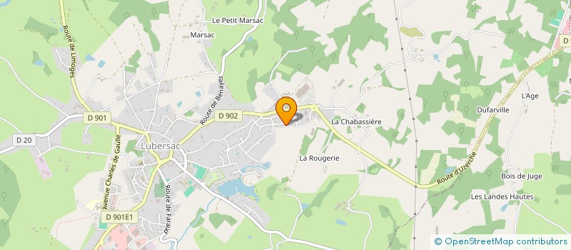 localisation de l'entreprise MONSIEUR MICHEL GUINDRE  LUBERSAC