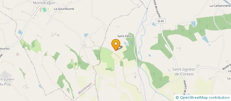 localisation de l'entreprise MONSIEUR MICHEL GUIRAUD  SAINT-GENEST-DE-CONTEST