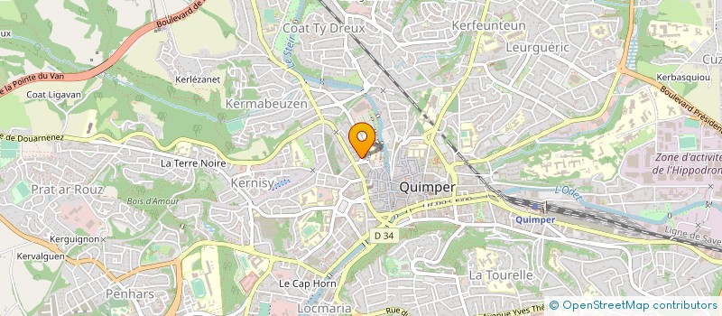 localisation de l'entreprise MONSIEUR MICHEL GUIRTEN à QUIMPER