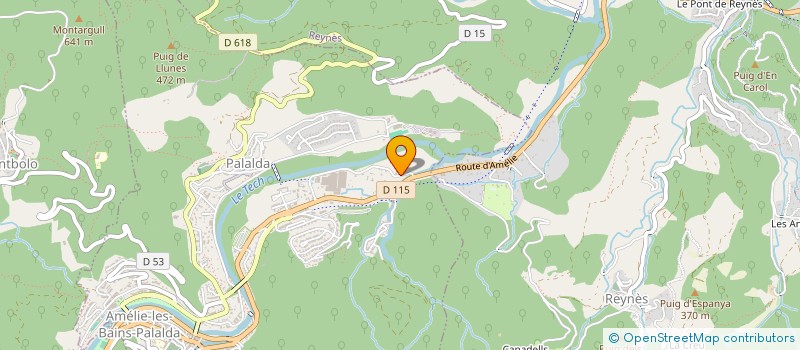 localisation de l'entreprise MONSIEUR MICHEL GUITARD  AMELIE-LES-BAINS-PALALDA