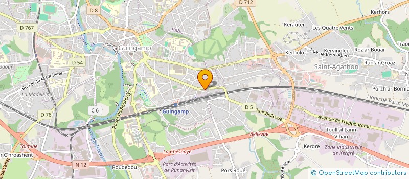 localisation de l'entreprise MONSIEUR MICHEL GUYOT  GUINGAMP