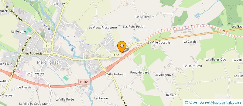 localisation de l'entreprise MONSIEUR MICHEL HAMON  MERDRIGNAC