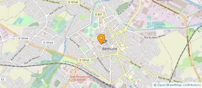 localisation de l'entreprise MONSIEUR MICHEL HARDEMAN à BETHUNE