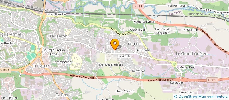 localisation de l'entreprise MONSIEUR MICHEL HART à QUIMPER