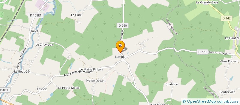 localisation de l'entreprise MONSIEUR MICHEL HEULET  LE FOUILLOUX