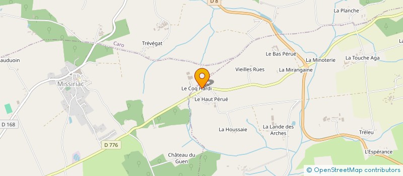 localisation de l'entreprise MONSIEUR MICHEL HIVERT  RUFFIAC