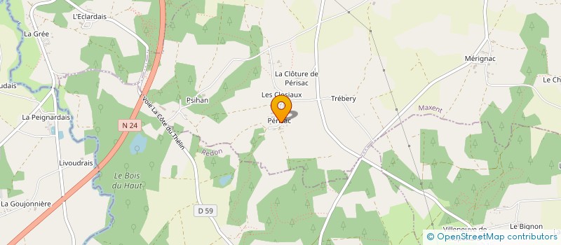 localisation de l'entreprise MONSIEUR MICHEL HOULLIER  MAXENT