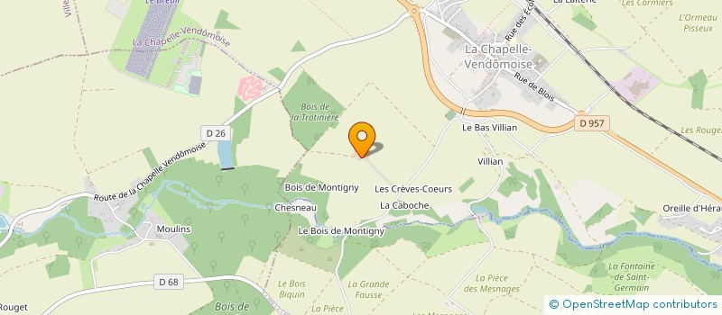 localisation de l'entreprise MONSIEUR MICHEL HOUSSARD  LA CHAPELLE-VENDOMOISE