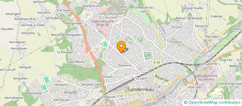 localisation de l'entreprise MONSIEUR MICHEL INIZAN  LANDERNEAU