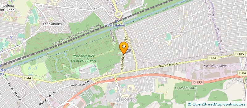 localisation de l'entreprise MONSIEUR MICHEL JACQUIER  VAUJOURS