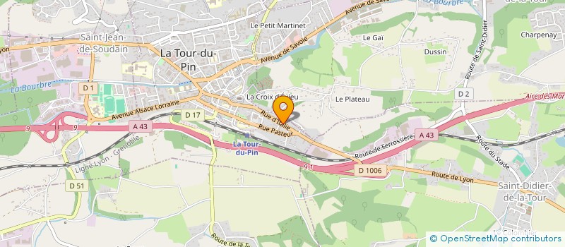 localisation de l'entreprise MONSIEUR MICHEL JALAMION  LA TOUR-DU-PIN