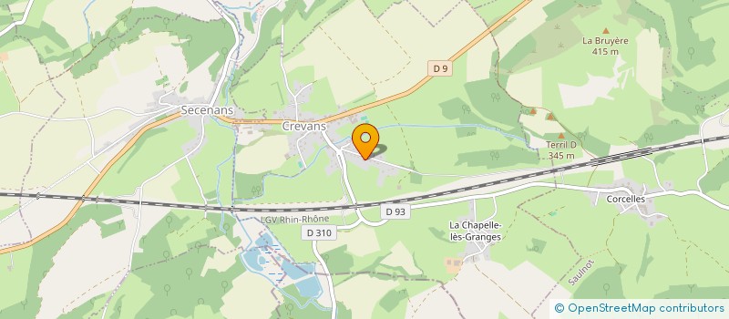 localisation de l'entreprise MONSIEUR MICHEL JAVELEY  CREVANS-LA-CHAPELLE-LES-GRANGES