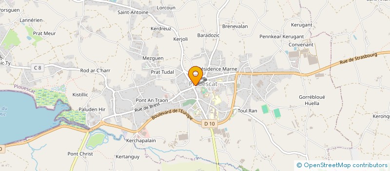 localisation de l'entreprise MONSIEUR MICHEL JESTIN  PLOUESCAT