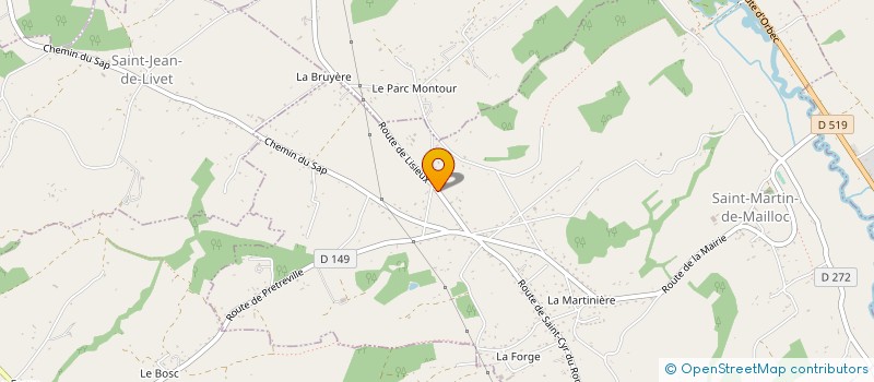 localisation de l'entreprise MONSIEUR MICHEL JOUEN  SAINT-MARTIN-DE-LA-LIEUE